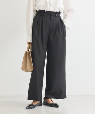 Green Parks ・ＥＬＥＮＣＡＲＥ　ＤＵＥ　サイドベルトタックパンツ Black