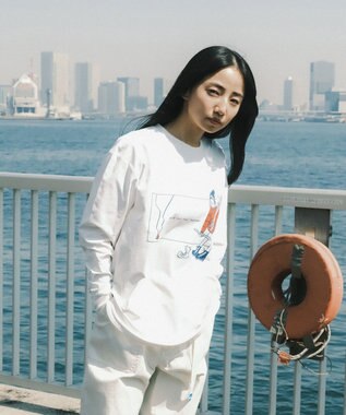 SHARE PARK LADIES 【LADIES】吸水速乾 フロントプリントTシャツ ホワイト