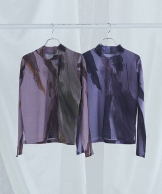 Green Parks ■高橋愛×ＧｒｅｅｎＰａｒｋｓプリントハイネック Dark Gray