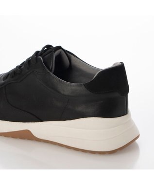 ing <ing>オールレザーレースアップスニーカー ブラック