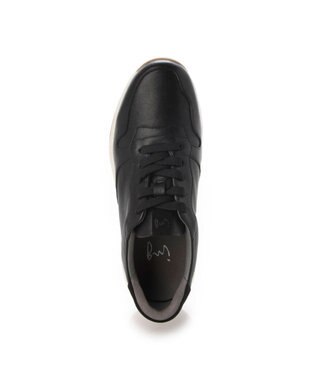 ing <ing>オールレザーレースアップスニーカー ブラック