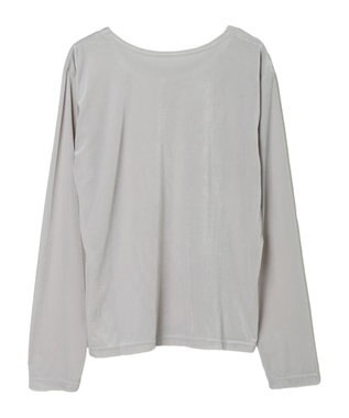 Green Parks クルーネックシアーベロアプルオーバー Gray