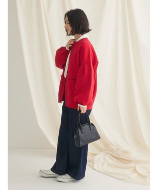 CRAFT STANDARD BOUTIQUE リサイクルポリエステルニットカーディガン Red