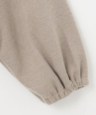 ANY リブ起毛モックネックプルオーバー モカ