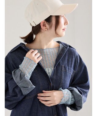 Te chichi ストレッチレーストップス《2026 spring catalog item》 サックスブルー