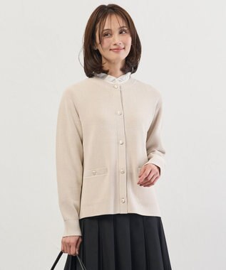 J.PRESS LADIES S ORGANIC GASS COTTON クルーネック カーディガン