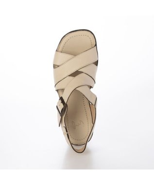 ing <ing>【WEB限定】【3E】クロスデザインサンダル ホワイト