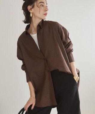WEGO 【ANGIE VINTAGE】レザーライクシャツ＆スカートセットアップ ブラウン