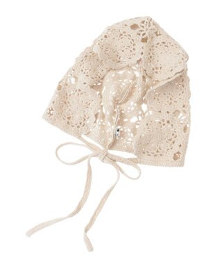 earth music&ecology レースバブーシュカ Ecru