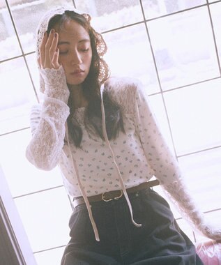 earth music&ecology レースバブーシュカ Ecru