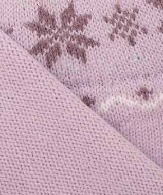 ANY KIDS ノルディック柄 ニット ラベンダー系