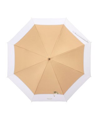 MOONBAT 【軽量】PAUL & JOE 晴雨兼用日傘 長傘 スウィンギングヌネット 一級遮光 遮熱 UV ベージュ