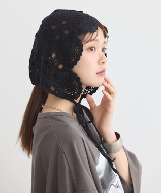 earth music&ecology レースバブーシュカ Black