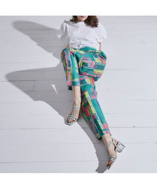 MODE ET JACOMO <MODE ET JACOMO>クリアヒールストラップサンダル グリーン