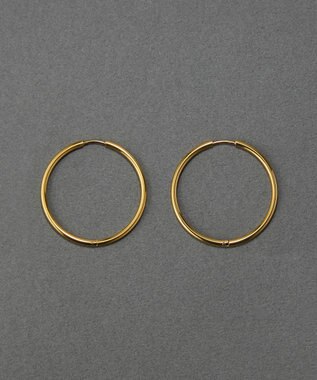 Phoebe 〈金属アレルギー対応〉スキニーラインフープピアス　ゴールド　ステンレス ゴールド