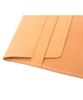 genten カットワーク ブックカバー ヌメベージュ