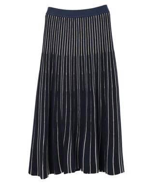 CRAFT STANDARD BOUTIQUE 配色ストライプニットスカート Blue