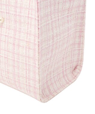 Maison de FLEUR ビジューツイードスクエアトートバッグ Light Pink