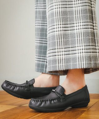 ASICS WALKING ペダラ レディース 3E 2.0cmヒール ブラック系