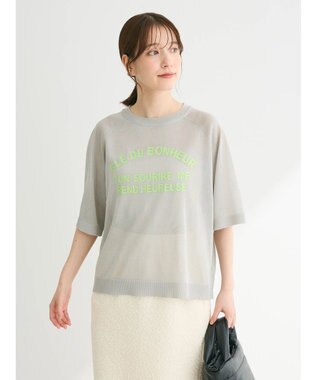 Green Parks シアーロゴニットプルオーバー Gray