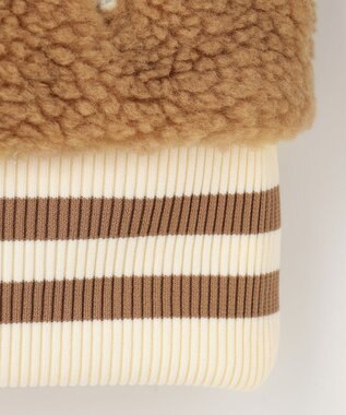 PW CIRCULUS 【WOMEN】【撥水/防風】リバーシブル ボア ジップアップ ブルゾン ベージュ×オレンジ