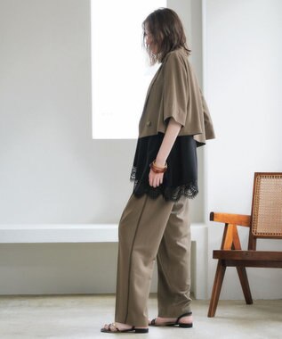 YECCA VECCA 2wayアシメデザインノースリーブブラウス Black