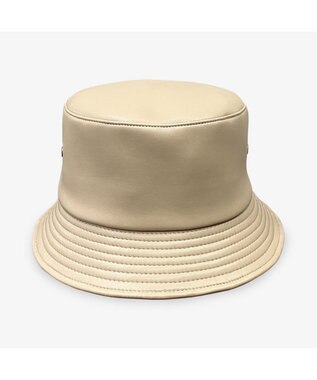 林八百吉商店 un chapeau  エコレザーバケットハット ベージュ