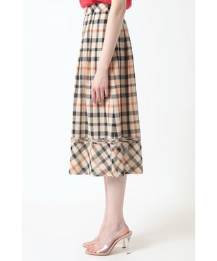 DAKS ウールボイル フレアスカート ハウスチェック