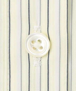 J.PRESS LADIES L 【洗える】BEZ VEGA バンドカラー ブラウス イエロー×ネイビー系