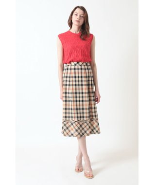 DAKS ウールボイル フレアスカート ハウスチェック