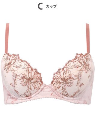 WACOAL ブラジャー 着やせシルエット 脇から背中のラインすっきり Gカップまで対応 大きいサイズ レディース BXC405 /ワコール ピンク