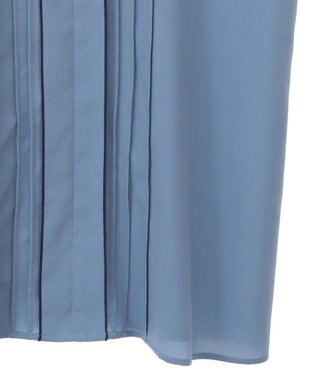 YECCA VECCA 配色タックデザインブラウス Blue