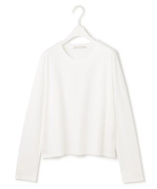 ICB 【洗える】シンプルジャージー クロップドTシャツ オフホワイト系