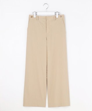 J.PRESS LADIES セルロースリネンストレッチ セミワイド パンツ ベージュ系