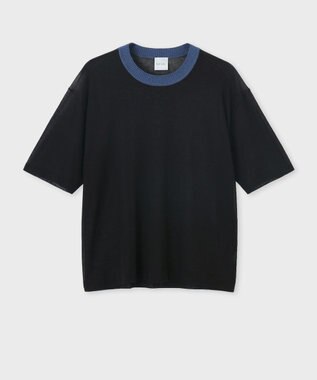 Paul Smith 【洗える】 シアー クルーネックニット ブラック