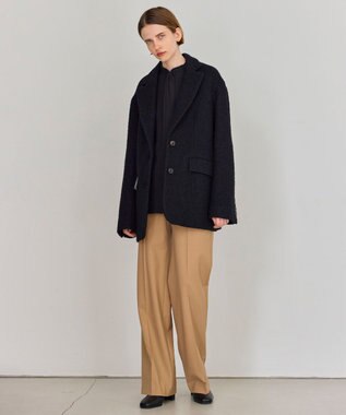 BEIGE， 【VERY 2月号掲載】SOLEIL / オーバーサイズツイードジャケット Black