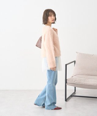 earth music&ecology 【吸湿発熱】あったかフェミニンインナー（チュールヘム） Off White