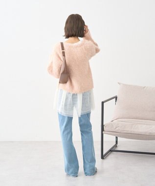 earth music&ecology 【吸湿発熱】あったかフェミニンインナー（チュールヘム） Off White