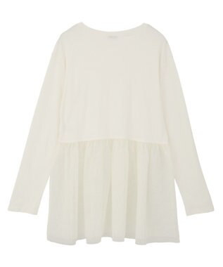 earth music&ecology 【吸湿発熱】あったかフェミニンインナー（チュールヘム） Off White