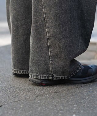 WEGO 【ユニセックス着用ITEM/SMLサイズ展開】カバーフィットバルーンデニムパンツ デニムブラックソノタ