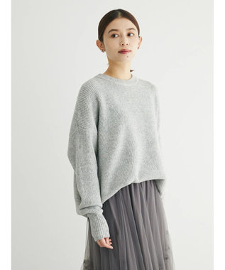 Green Parks ・Ｐｅｔｉｔ　Ｆｌｅｕｒ　ラメ＆スパンコールニット Gray