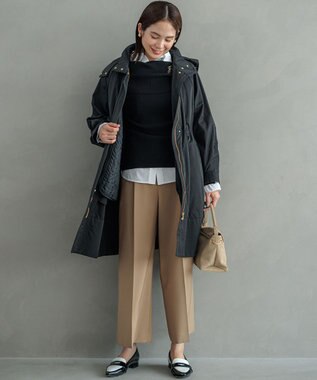 組曲 【美シルエット・ストレッチ・シワになりにくい】オシャクロス ガウチョパンツ ベージュ系