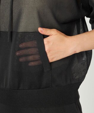 NAVE 【Nave・洗える】シアーニット パーカー ブラック系