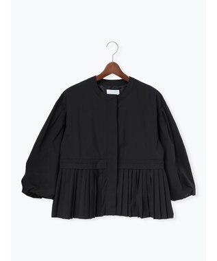 Te chichi 袖バルーンペプラムプリーツブルゾン ブラック