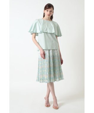 DAKS フレアスリーブ レイヤードカットソー ライトグリーン