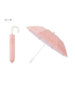 MOONBAT PAUL & JOE 晴雨兼用日傘 折りたたみ傘 コスメパラソル 一級遮光 遮熱 UV ピーチ