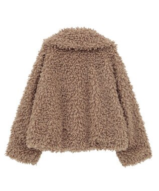 earth music&ecology プードルファーショートブルゾン Brown