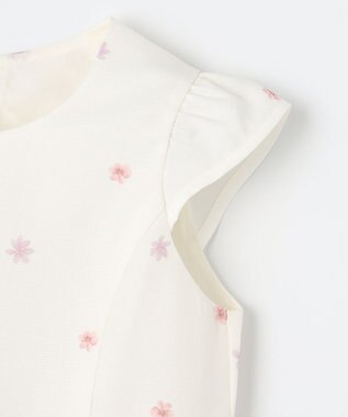 ANY KIDS フラワープリントワンピース エクリュ