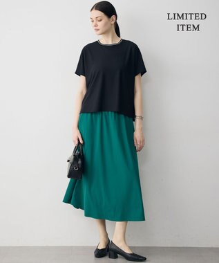 ICB 【先行予約・WEB限定】マットスキューバ フレアスカート エメラルド