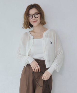 WEGO U.S. POLO ASSN.別注 シアーカーデ ホワイトアイボリー